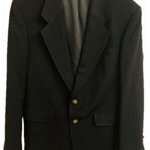 Elegant Black Men's Blazer with Gold Buttons